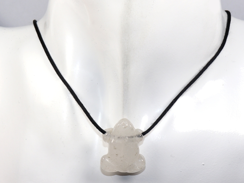 rock crystal with cord or silver 925