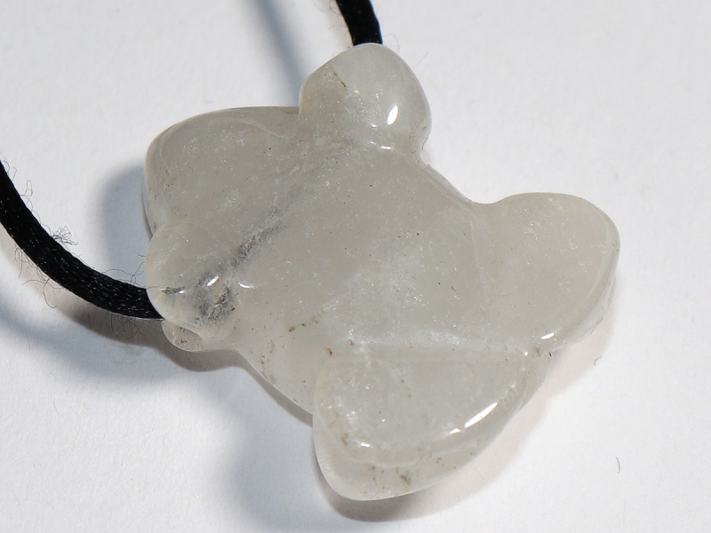 rock crystal with cord or silver 925