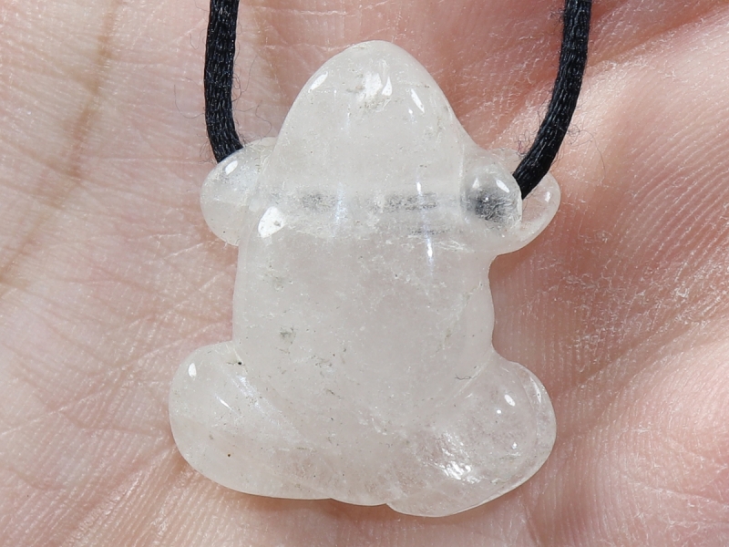 rock crystal with cord or silver 925