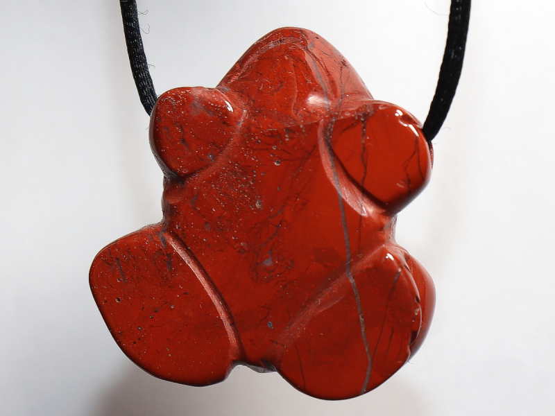 roter Jaspis mit Band oder Silber 925