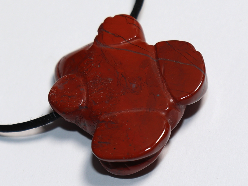 roter Jaspis mit Band oder Silber 925