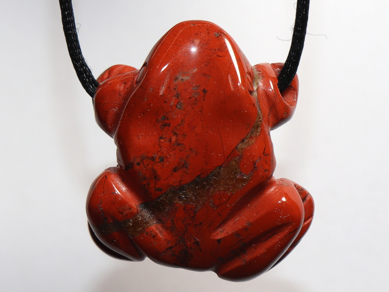 roter Jaspis mit Band oder Silber 925