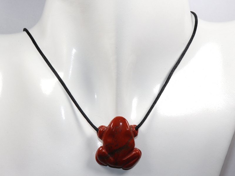 roter Jaspis mit Band oder Silber 925