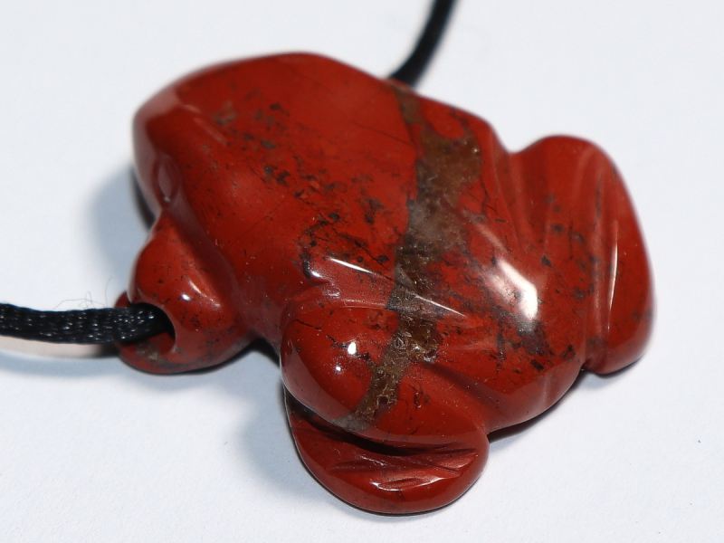 roter Jaspis mit Band oder Silber 925