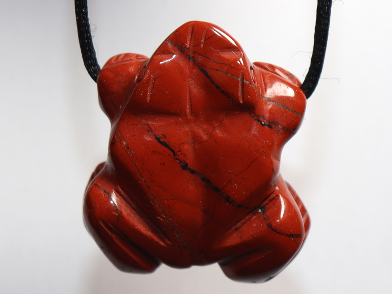 roter Jaspis mit Band oder Silber 925