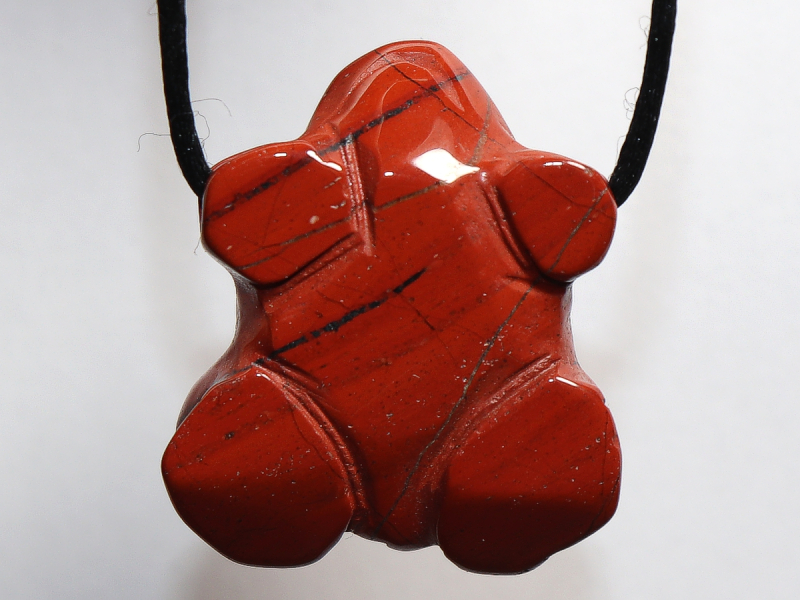 roter Jaspis mit Band oder Silber 925