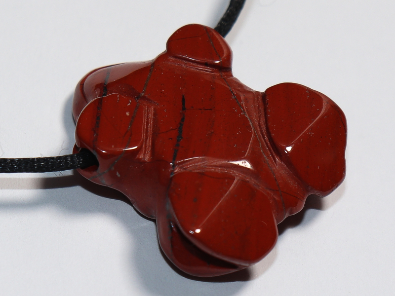 roter Jaspis mit Band oder Silber 925