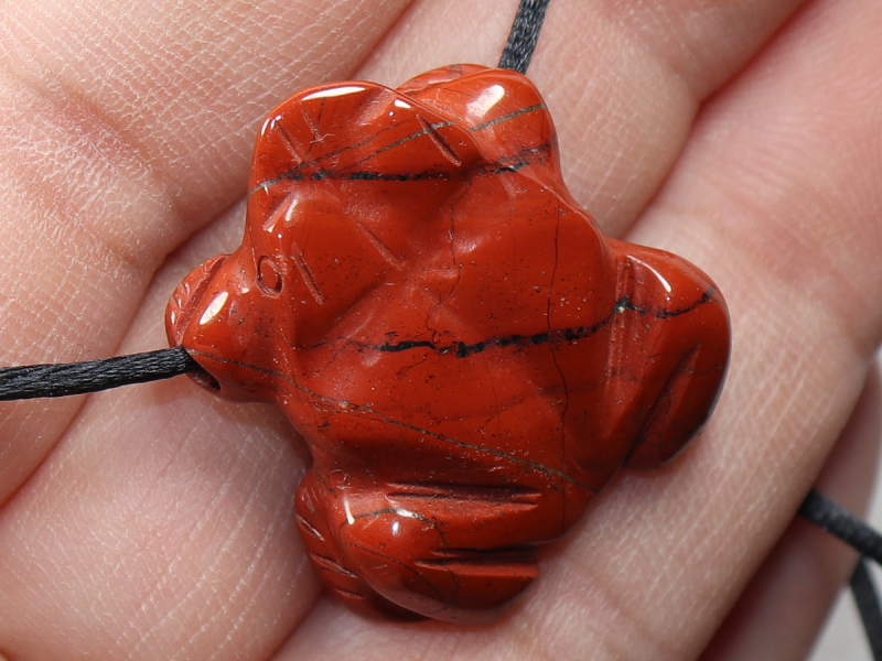 roter Jaspis mit Band oder Silber 925