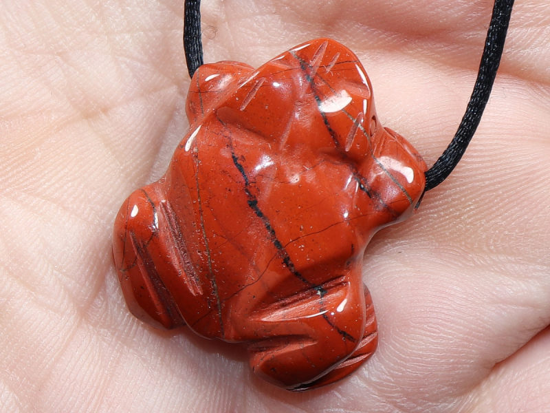 roter Jaspis mit Band oder Silber 925