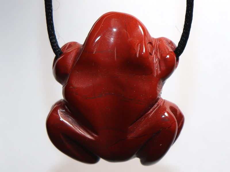 roter Jaspis mit Band oder Silber 925