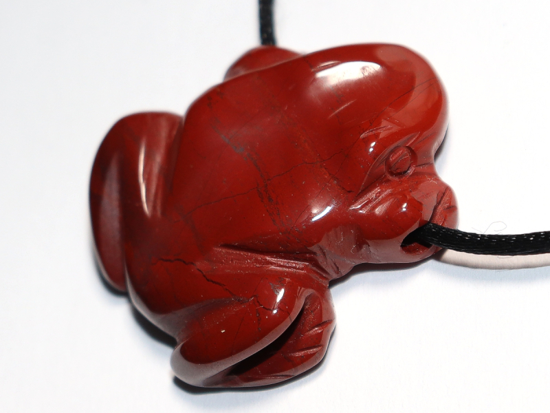roter Jaspis mit Band oder Silber 925
