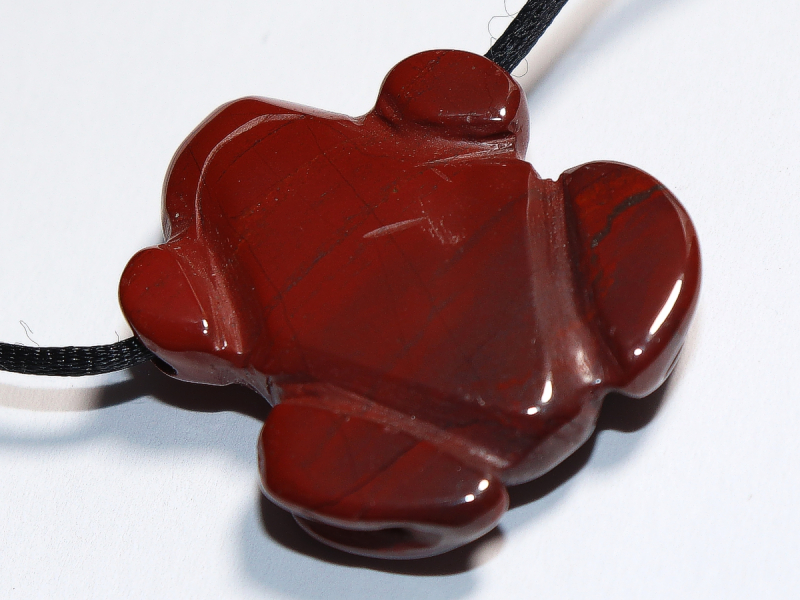 roter Jaspis mit Band oder Silber 925