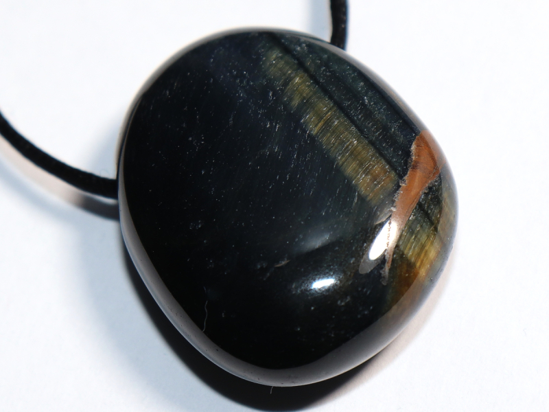 Falkenauge mit Tigerauge mit Band oder Silber 925