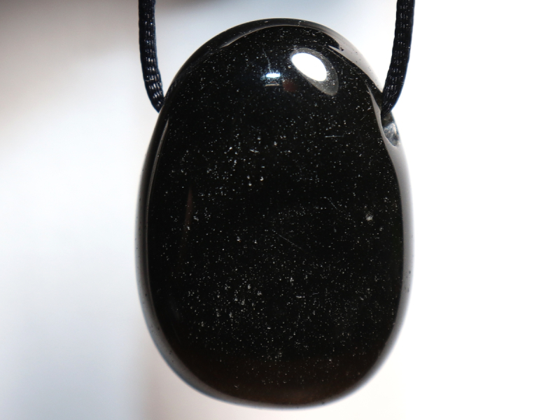 gold obsidian with cord or silver 925