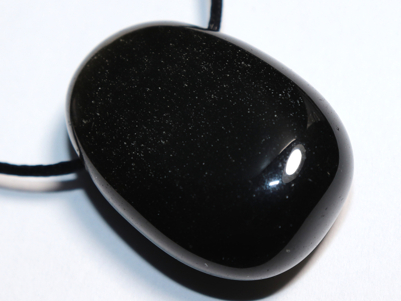 gold obsidian with cord or silver 925