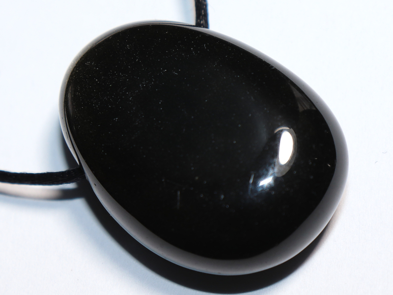 gold obsidian with cord or silver 925