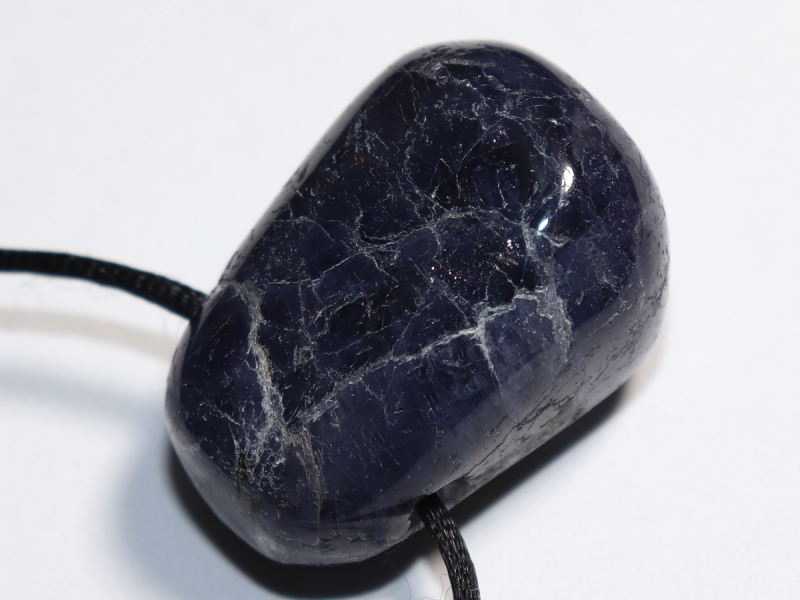 iolite with cord or silver 925