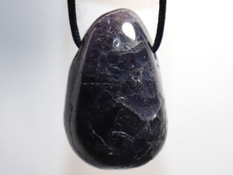 iolite with cord or silver 925