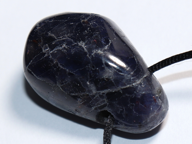 iolite with cord or silver 925