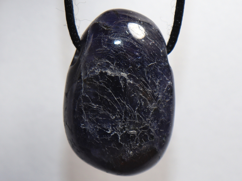 iolite with cord or silver 925
