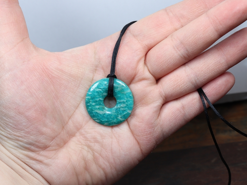 amazonite with cord