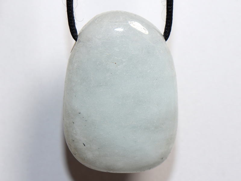 aquamarine with cord or silver 925