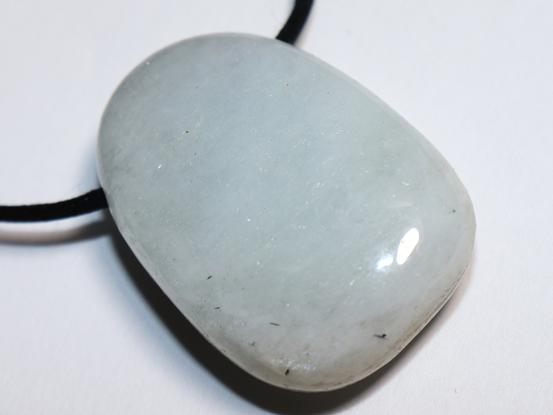 aquamarine with cord or silver 925