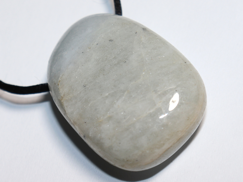 aquamarine with cord or silver 925