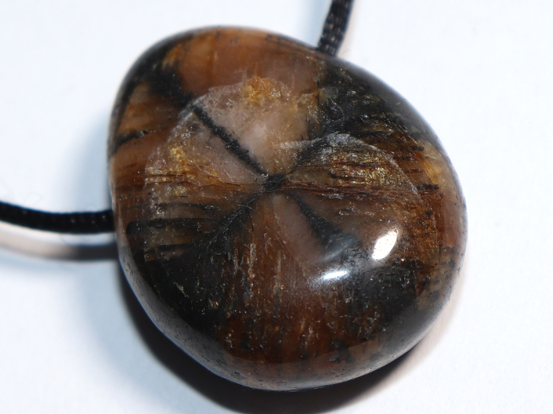 cross stone with cord or silver 925