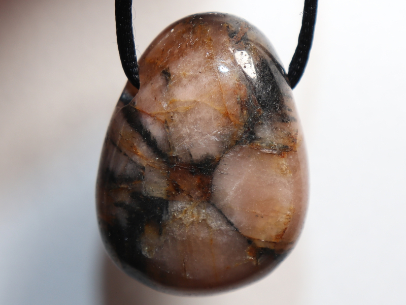 cross stone with cord or silver 925