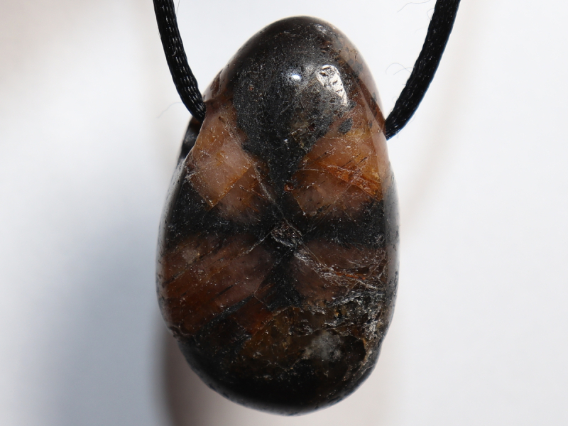 cross stone with cord or silver 925