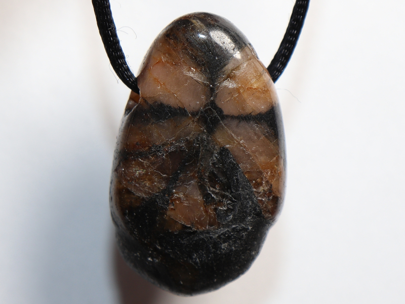cross stone with cord or silver 925