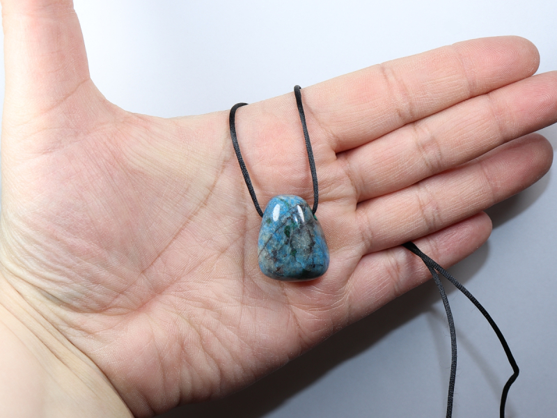 shattuckite with cord or silver 925