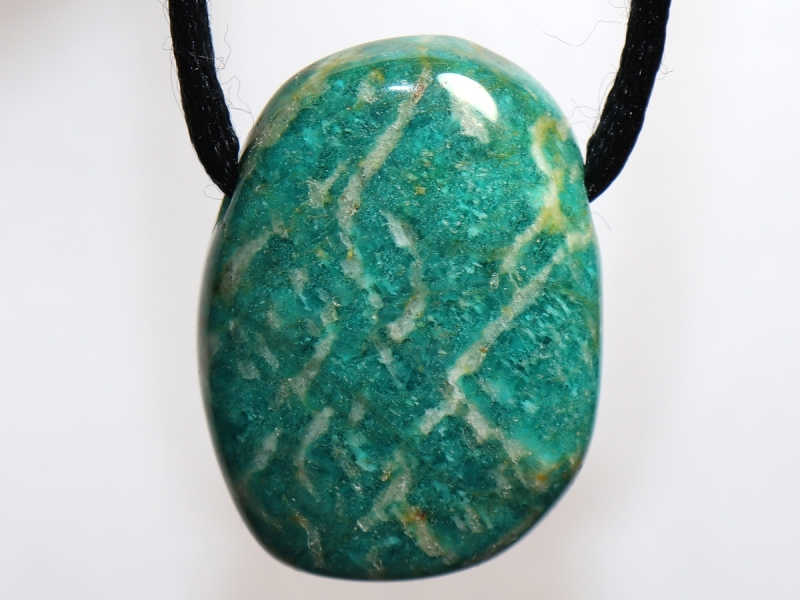 amazonite with cord or silver 925