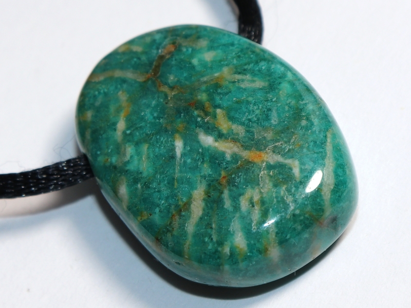 amazonite with cord or silver 925