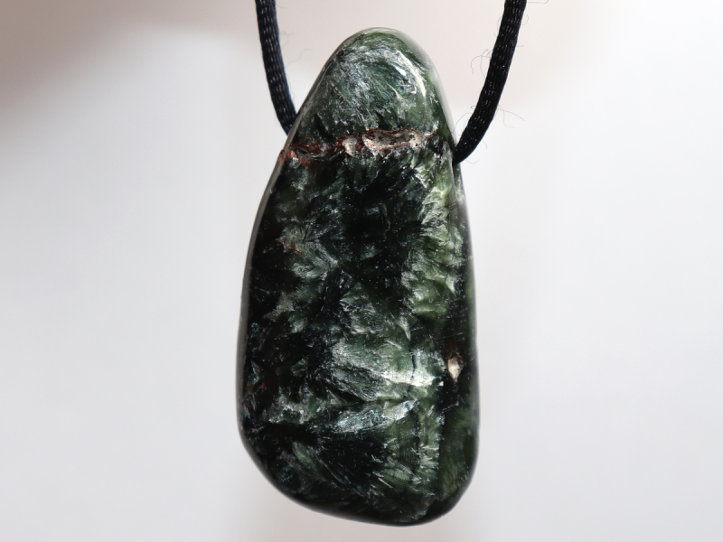 seraphinite with cord or silver 925