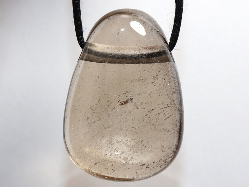 Rauchquarz mit Band oder Silber 925