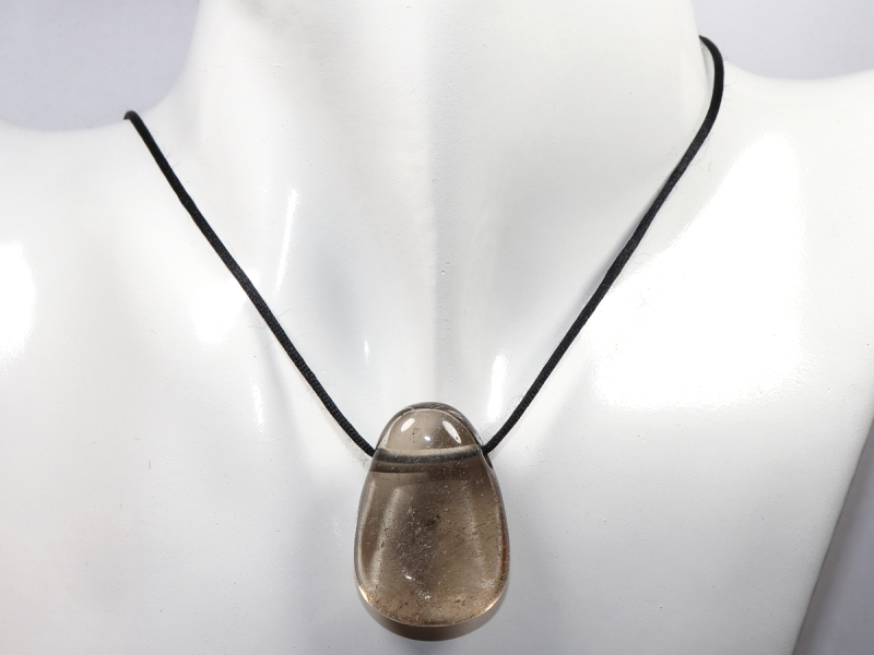 Rauchquarz mit Band oder Silber 925