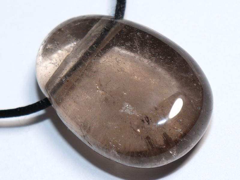 smoky quartz with cord or silver 925