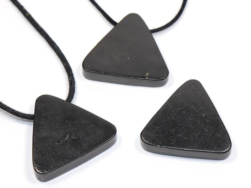 shungite with cord or silver 925