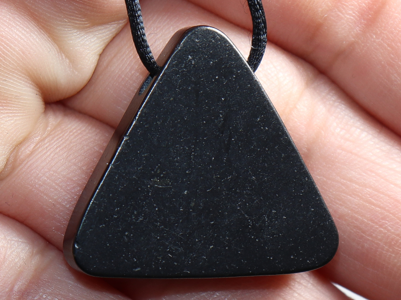 shungite with cord or silver 925