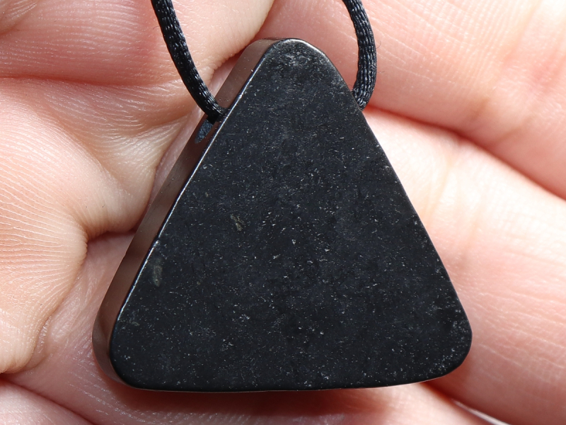 shungite with cord or silver 925