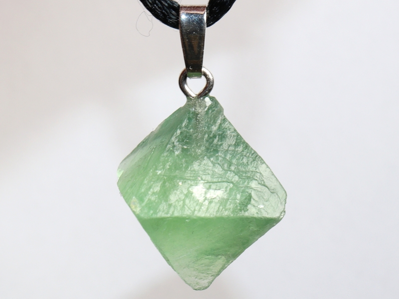 fluorite with cord or silver 925