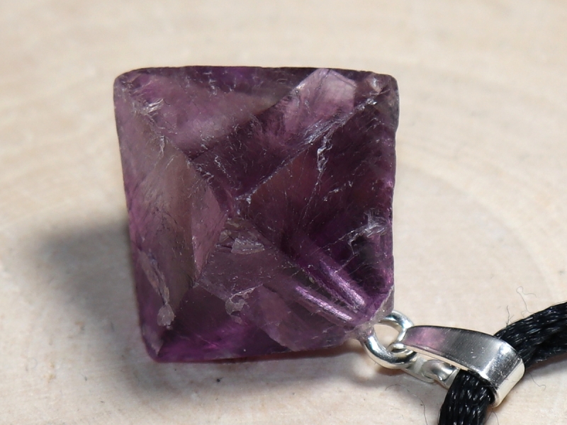 fluorite with cord or silver 925