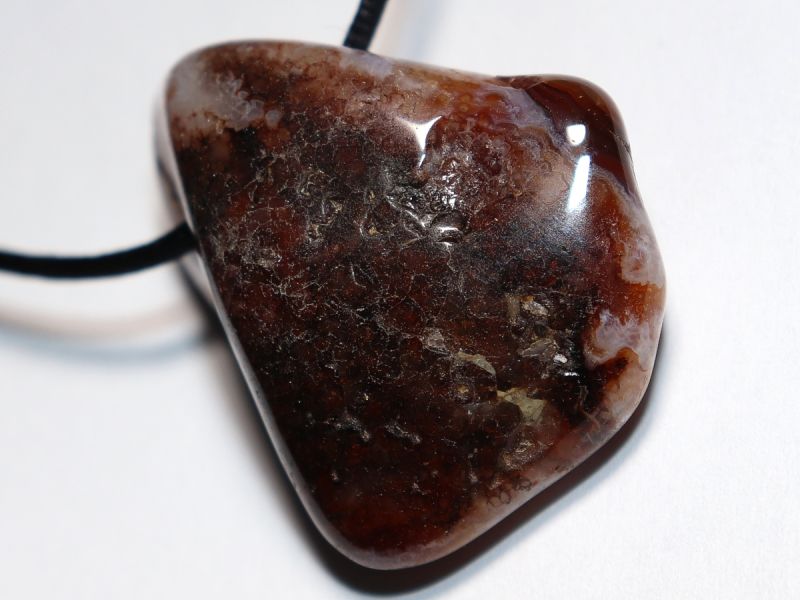 fire agate with cord or silver 925