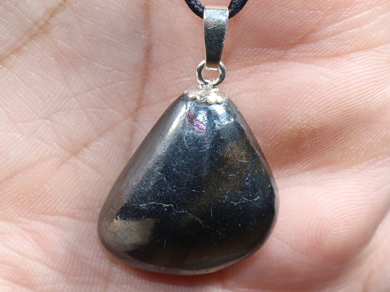 chalcopyrite with cord or silver 925