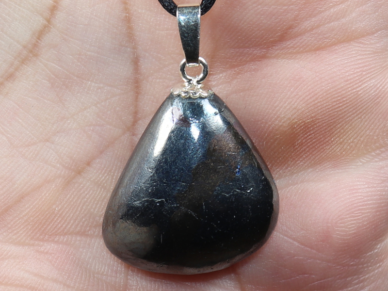 chalcopyrite with cord or silver 925