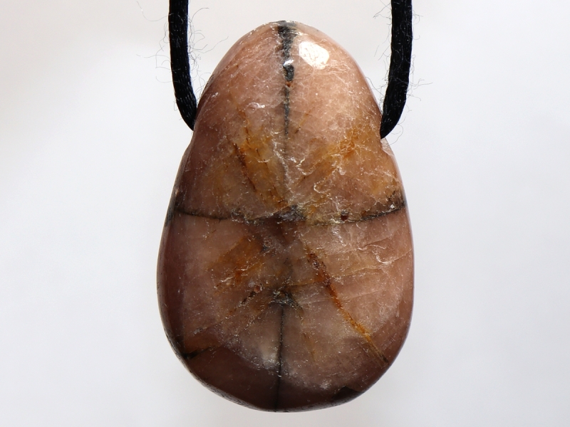 cross stone with cord or silver 925