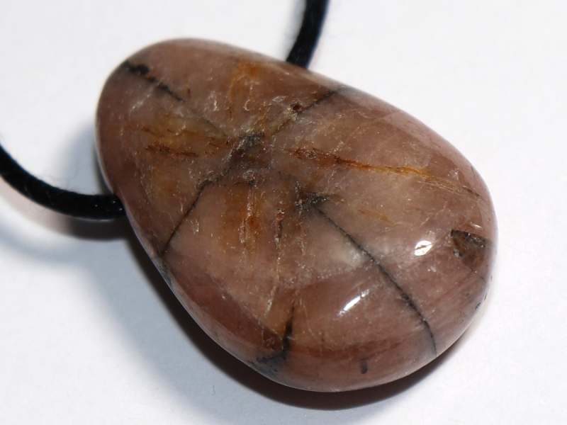 cross stone with cord or silver 925