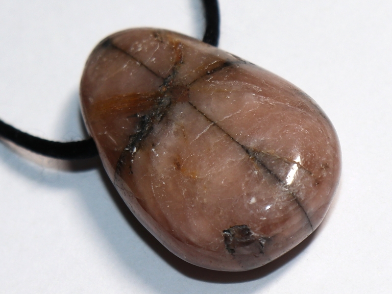 cross stone with cord or silver 925